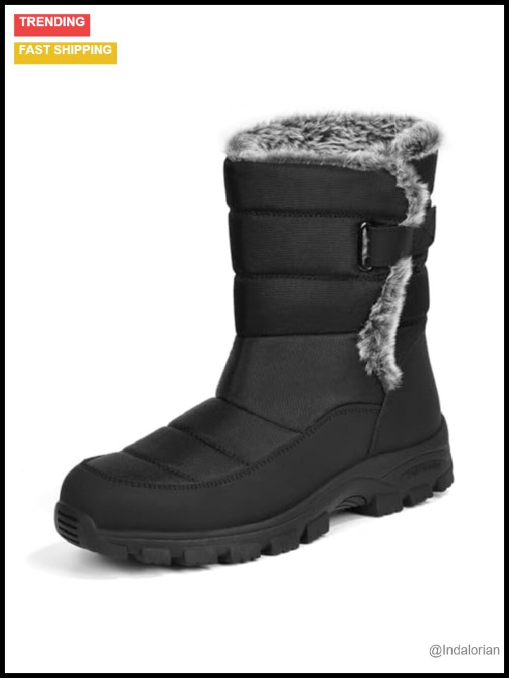 Winter Steel Toe Boots Non Slip Insulated Faux Fur Women's Safety Work Snow